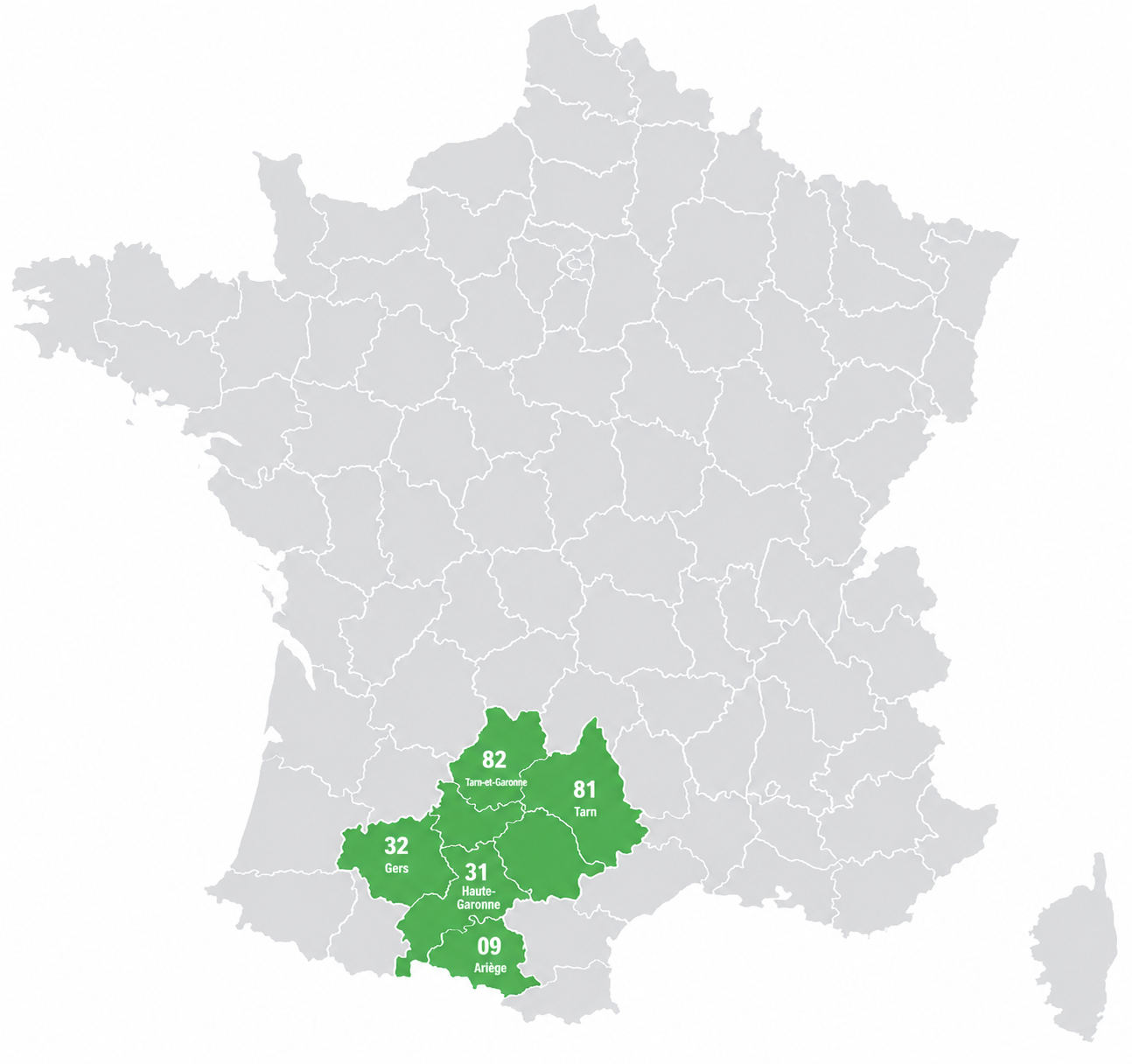 Carte zones d'intervention Green Épaviste